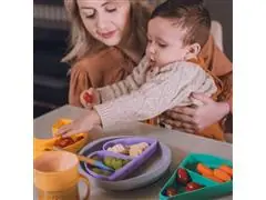 Prato Infantil Silicone com Divisórias ABC Removivéis Petit Piá - 1