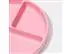 Prato Infantil Silicone com Divisórias e Ventosa Rosa Petit Piá - 2