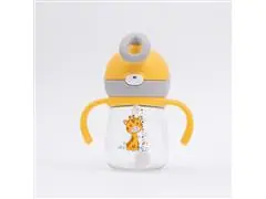 Copo Infantil Tritan com Alça Removível e Canudo Sol 220ml Petit Piá - 0