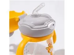 Copo Infantil Tritan com Alça Removível e Canudo Sol 220ml Petit Piá - 1