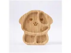 Prato Infantil Bambu com Ventosa Cãozinho Petit Piá