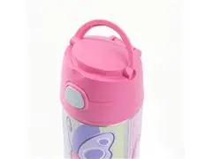 Garrafa Térmica Infantil Funtainer F401 Borboleta Rosa Thermos 355ml - 2