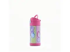 Garrafa Térmica Infantil Funtainer F401 Borboleta Rosa Thermos 355ml - 6