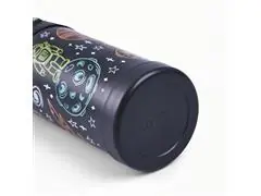 Garrafa Térmica Infantil Funtainer F401 Astronauta Preta Thermos 355ml - 5