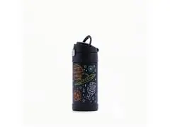 Garrafa Térmica Infantil Funtainer F401 Astronauta Preta Thermos 355ml - 6