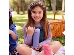 Garrafa Térmica Infantil Funtainer F404 Lilás Thermos 470ml - 1