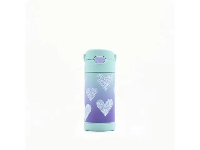 Garrafa Térmica Infantil Funtainer F410 Coração Thermos 355ml