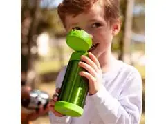 Garrafa Térmica Infantil Funtainer F401 Verde Thermos 355ml - 1
