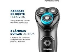 Barbeador Elétrico Power Shave Mondial Preto/Prata 5W Bivolt - BE-02 - 1