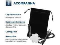 Barbeador Elétrico Power Shave Mondial Preto/Prata 5W Bivolt - BE-02 - 4