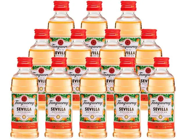 Pack com 12 Miniaturas Gin Tanqueray Flor de Sevilla 50ml