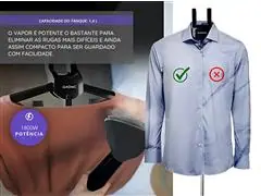 Vapor e Ferro de Passar Roupa Gadnic 1800W Vertical 110V - 2