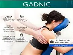 Cadeira Quick Massage Gadnic Dobrável com Bolsa Portátil Preto - 1