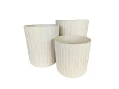 Kit Evo Vaso Tronco 3 Peças Marfim