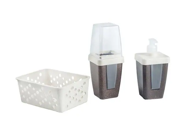 Kit Evo Banho Vítrea com Tampa 3 Peças  Imbuia