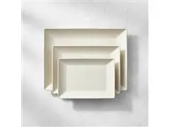 Kit Evo Petisqueira Retangular 3 Peças  Marfim - 4