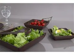 Kit Evo Saladeira Quadrada 3 Peças Imbuia - 3