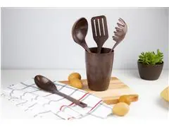 Kit Evo de Utensílios com Suporte 5 Peças Imbuia - 2