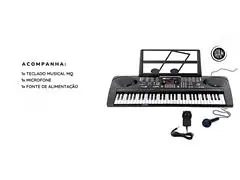 Teclado Musical GADNIC 61 Teclas com Microfone 110V - 5