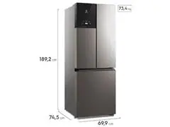 Geladeira French Door Electrolux 3 Portas Frost Free 480L Inox 110V - 3