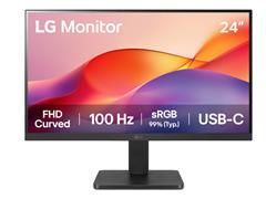 Monitor LG 24'' Curvo FHD de 100 Hz con USB-C Mejor Productividad