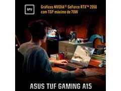 Notebook Gamer ASUS TUF A15 Ryzen7 16GB 512GB W11 156" Graphite Black - 3
