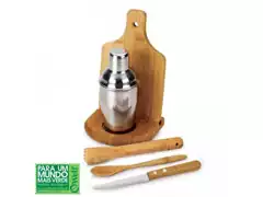 Kit para caipirinha Welf em bambu Ibiza 6 pçs