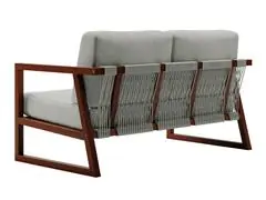 Sofá 2 Lugares Tramontina Lanati em Madeira Jatobá FSC com Encosto de  - 2