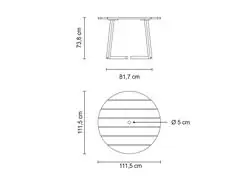 Mesa Redonda Tramontina Lanati em Madeira Jatobá FSC - 3