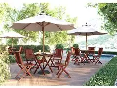 Mesa Dobrável Tramontina Lanati Quadrada em Madeira Jatobá 80 cm FSC - 4