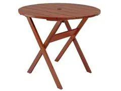 Mesa Dobrável Tramontina Lanati Redonda em Madeira Jatobá 90 cm FSC