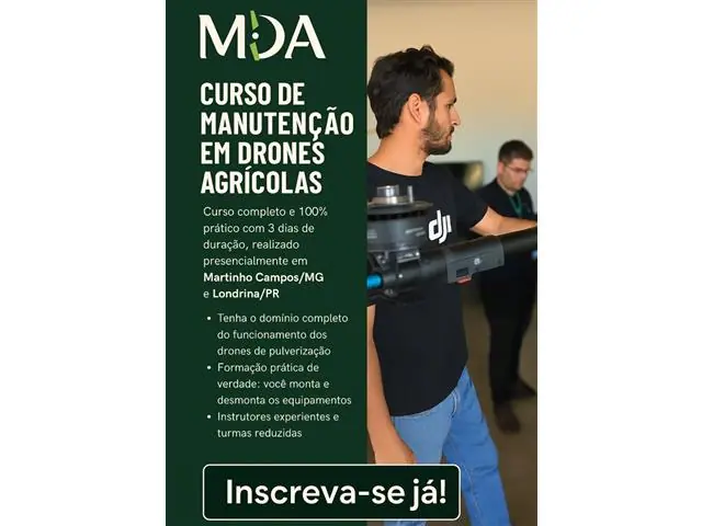 MDA: CURSO DE MANUTENÇÃO EM DRONES AGRÍCOLAS