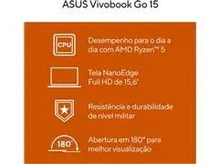 NOTEBOOK ASUS E1504 RYZEN 3 7320U 8GB 256GB SSD 15.6" W11 - 1