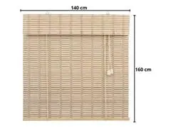 Colecao Bauhaus Persiana Rolo Bambu 140X160 Cor Honey Mapple - 1