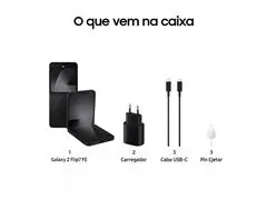 Smartphone Samsung Galaxy ZFlip7 FE 5G Dobrável6.7"256GB 50+10MP Preto - 4