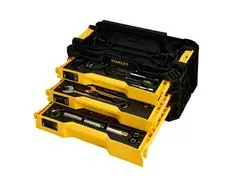 Caixa com 3 Gavetas Stanley e Jogo de 126 Peças