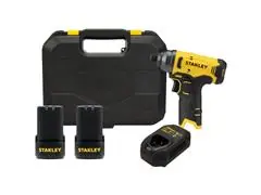 Parafusadeira Impacto Stanley 1/4" 12V 2 Baterias - 0