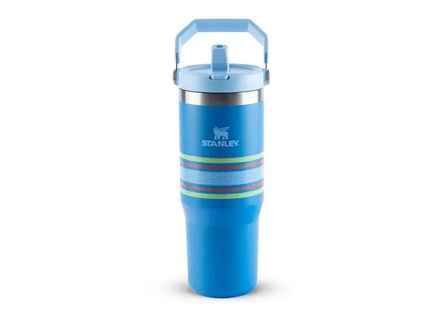 Copo Térmico Stanley FlipStraw Azure Stripes 0,887L