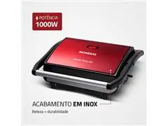 Grill Elétrico Mondial PG-01-RC Master Press Inox Red 220V - 4