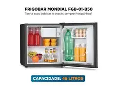 Frigobar Mondial 46L Porta Reversível Preto 110V - 1