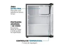 Frigobar Mondial 73L Porta Reversível Preto 110V - 3