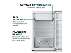Frigobar Mondial 120L Porta Reversível Branco 110V - 3