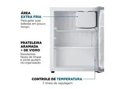Frigobar Mondial 73L Porta Reversível Branco 220V - 4