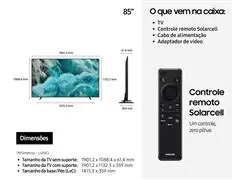 Smart TV QLED 85" Samsung Pontos Quânticos UHD 4K IA Quantum HDR 4HDMI - 9