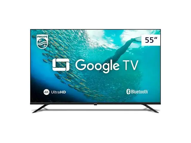 Smart TV Philips 55" 4K UHD Google TV - HDR, Wi-Fi