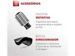 Escova Rotativa Ceramic Íon Turbo Mondial Vermelho/Preto, 1200W 110V - - 4