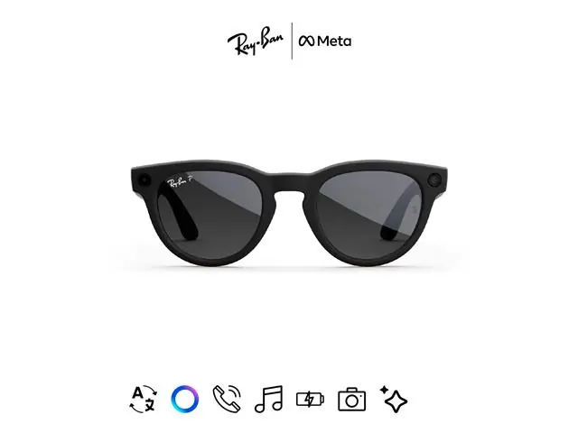 Óculos Ray-Ban Meta Headliner Matte Black | Polar Gradient Graphite