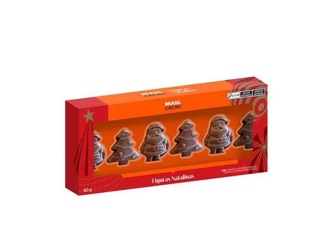 Caixa Figuras Natalinas Brasil Cacau 60 G