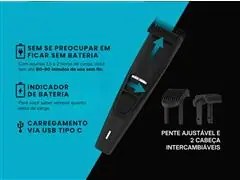 Aparador De Pelos Gadnic Barbeador Elétrico Sem Fio Usb - 4