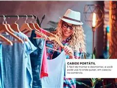 Arara Cabideiro Gadnic Móvel Destacável Para Roupas Com Ganchos - 3